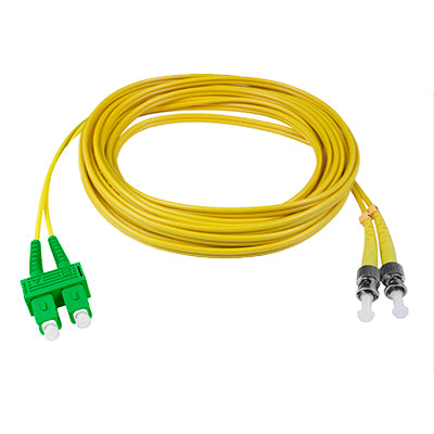 SC/APC - ST/UPC (9/125)<br>3mm Duplex Singlemode<br>Fiber Optic Patch Cord