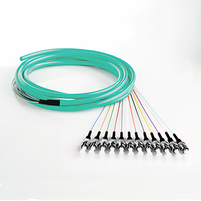 12F Fiber Optic Pigtail OM3 ST/UPC 3M